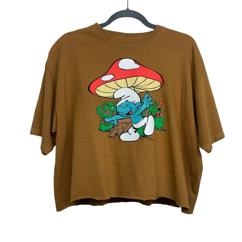 Smurfs Xl Crop T top NWOT